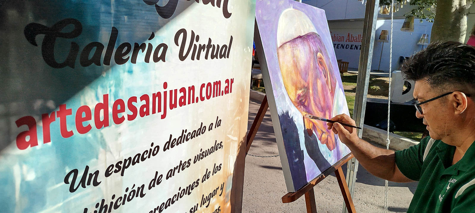 Luis Godoy en la Feria del Libro - Terminando la obra Papa Francisco
