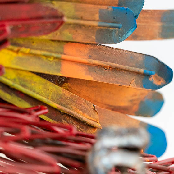 Guacamayo, escultura de Oscar Fontalvo
